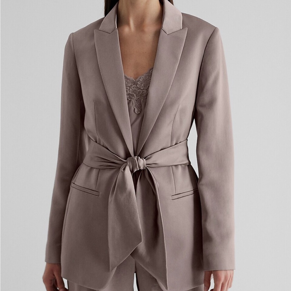 Express Satin Gray Blazer